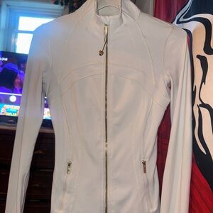 Women's White Zip-Up Jacket
